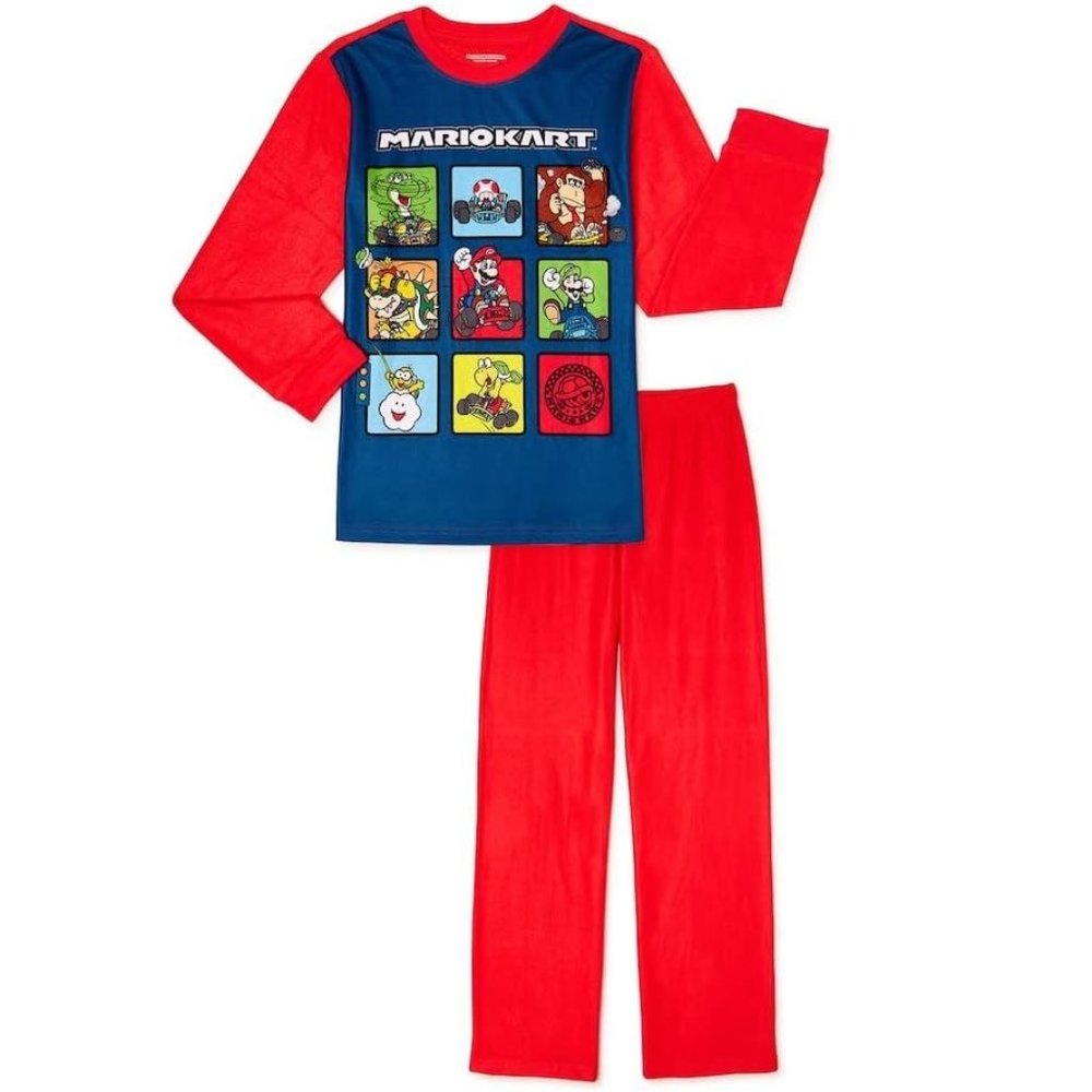 Nintendo Boys Super Mario Brothers 2 Piece Pajamas Sleep Set Size XS 4/5 NWT